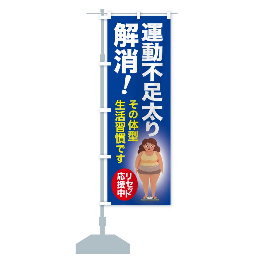 のぼり旗 運動不足太り解消・食べ過ぎ・体重増加・体重リセット |  | 15