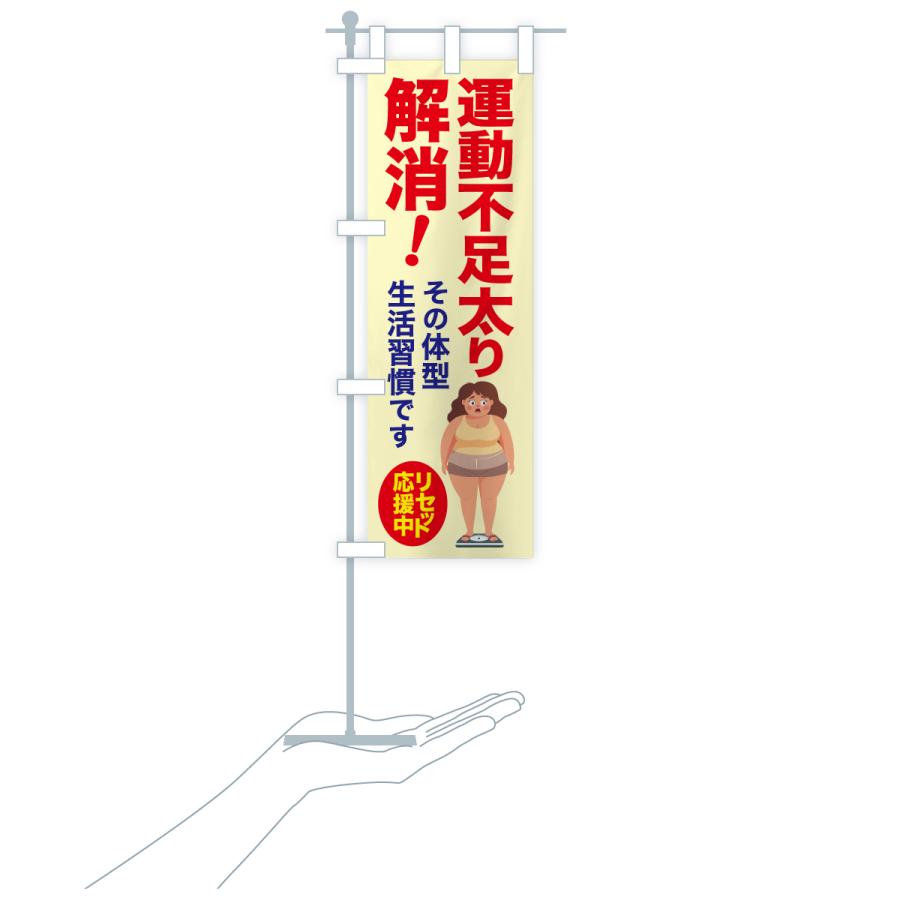 のぼり旗 運動不足太り解消・食べ過ぎ・体重増加・体重リセット |  | 16