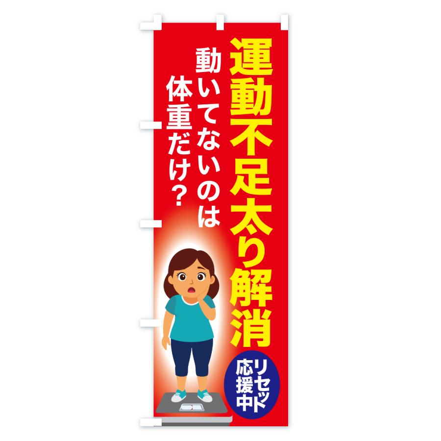 のぼり旗 運動不足太り解消・食べ過ぎ・体重増加・体重リセット |  | 02