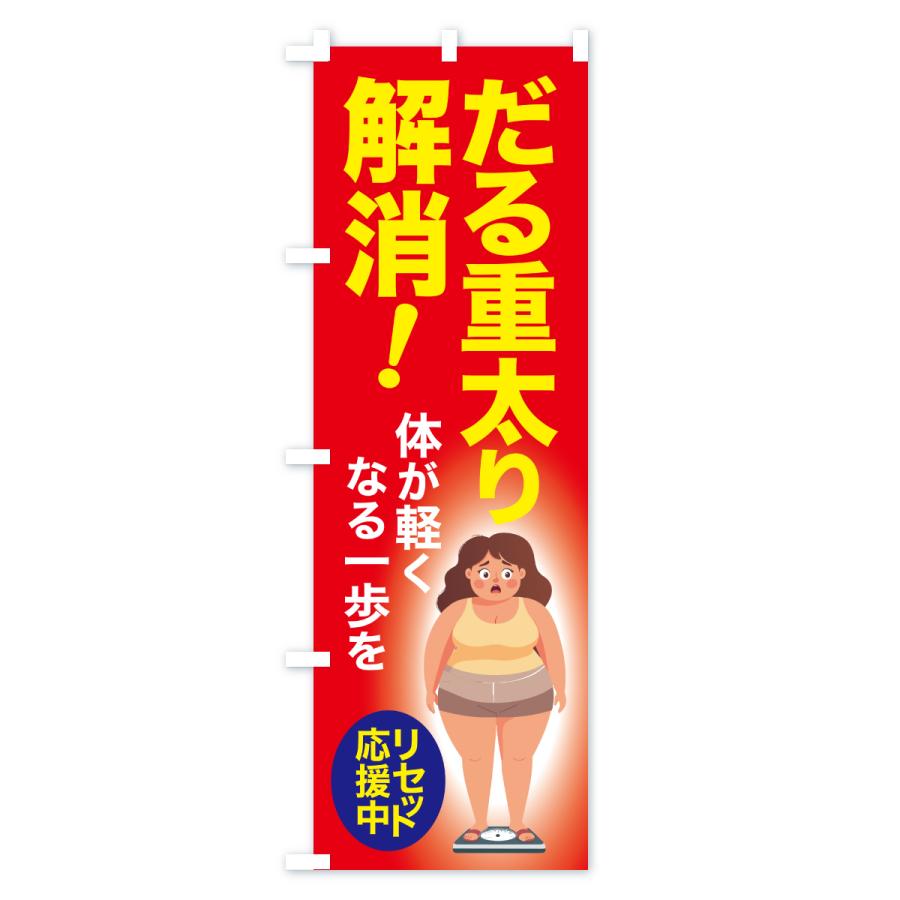 のぼり旗 だる重太り解消・食べ過ぎ・体重増加・体重リセット |  | 02