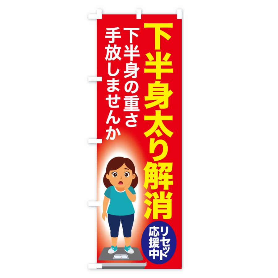のぼり旗 下半身太り解消・食べ過ぎ・体重増加・体重リセット |  | 02