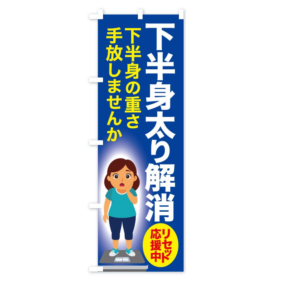 のぼり旗 下半身太り解消・食べ過ぎ・体重増加・体重リセット |  | 03