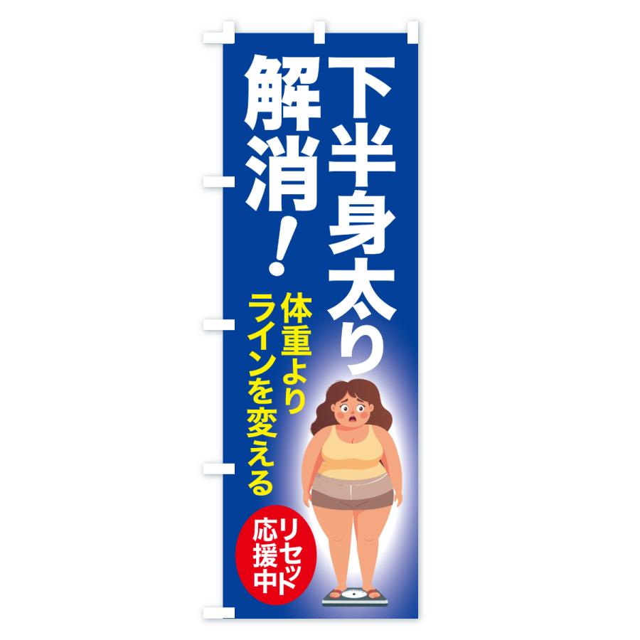 のぼり旗 下半身太り解消・食べ過ぎ・体重増加・体重リセット |  | 03