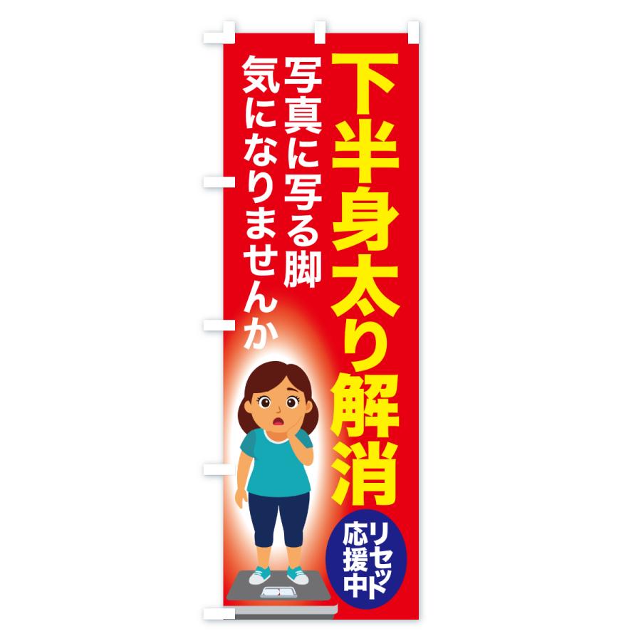 のぼり旗 下半身太り解消・食べ過ぎ・体重増加・体重リセット |  | 02