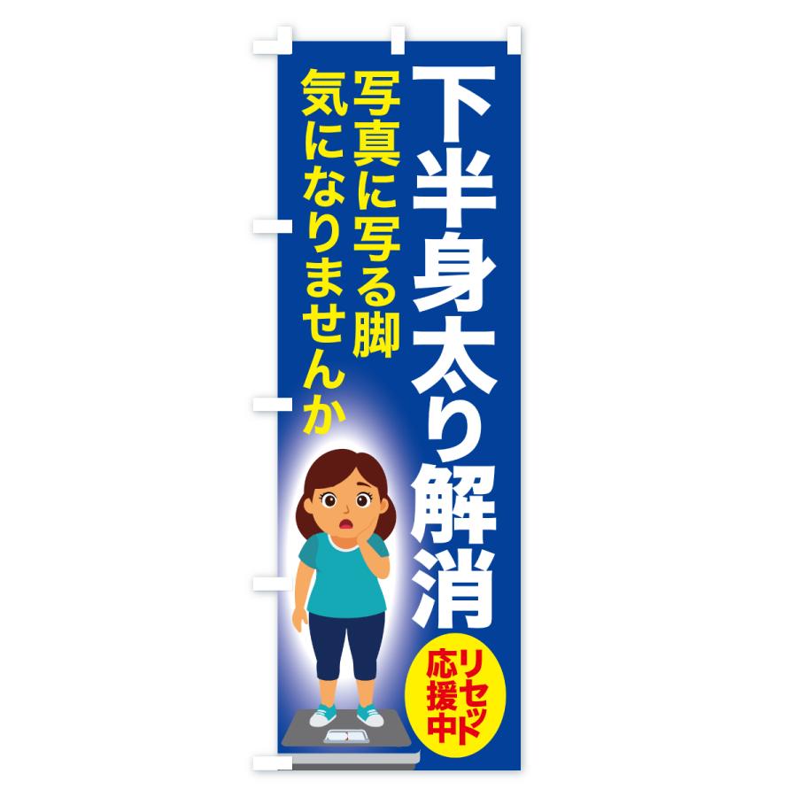 のぼり旗 下半身太り解消・食べ過ぎ・体重増加・体重リセット |  | 03