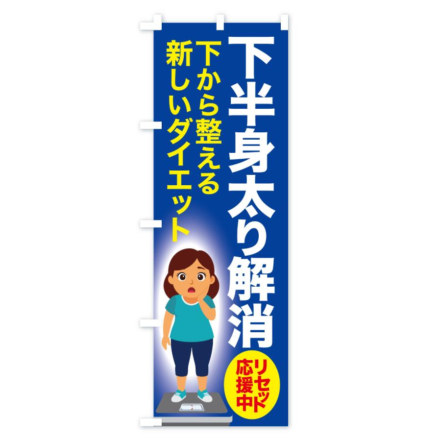 のぼり旗 下半身太り解消・食べ過ぎ・体重増加・体重リセット |  | 03