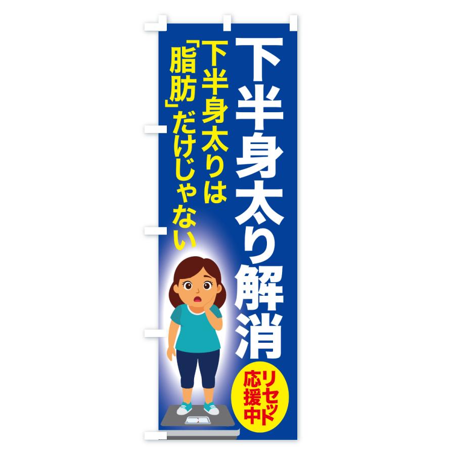 のぼり旗 下半身太り解消・食べ過ぎ・体重増加・体重リセット |  | 03