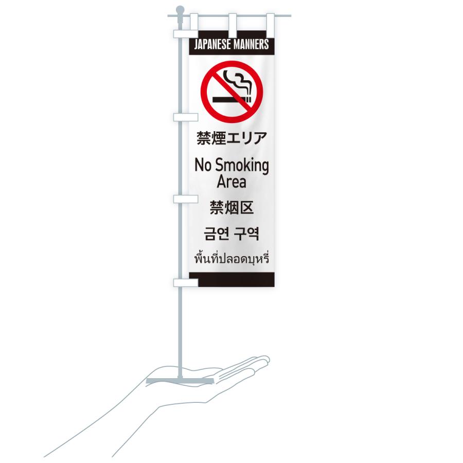 のぼり旗 禁煙エリア・日本のマナー・英語・韓国語・中国語・タイ語 |  | 18