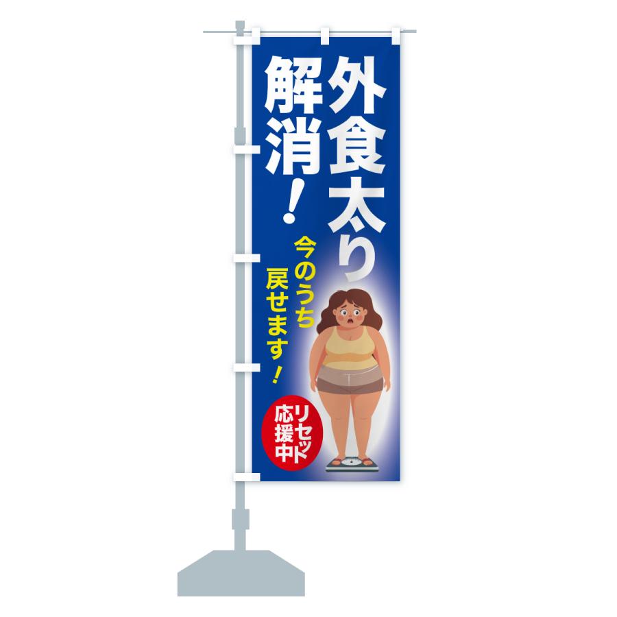 のぼり旗 外食太り解消・食べ過ぎ・体重増加・体重リセット |  | 15