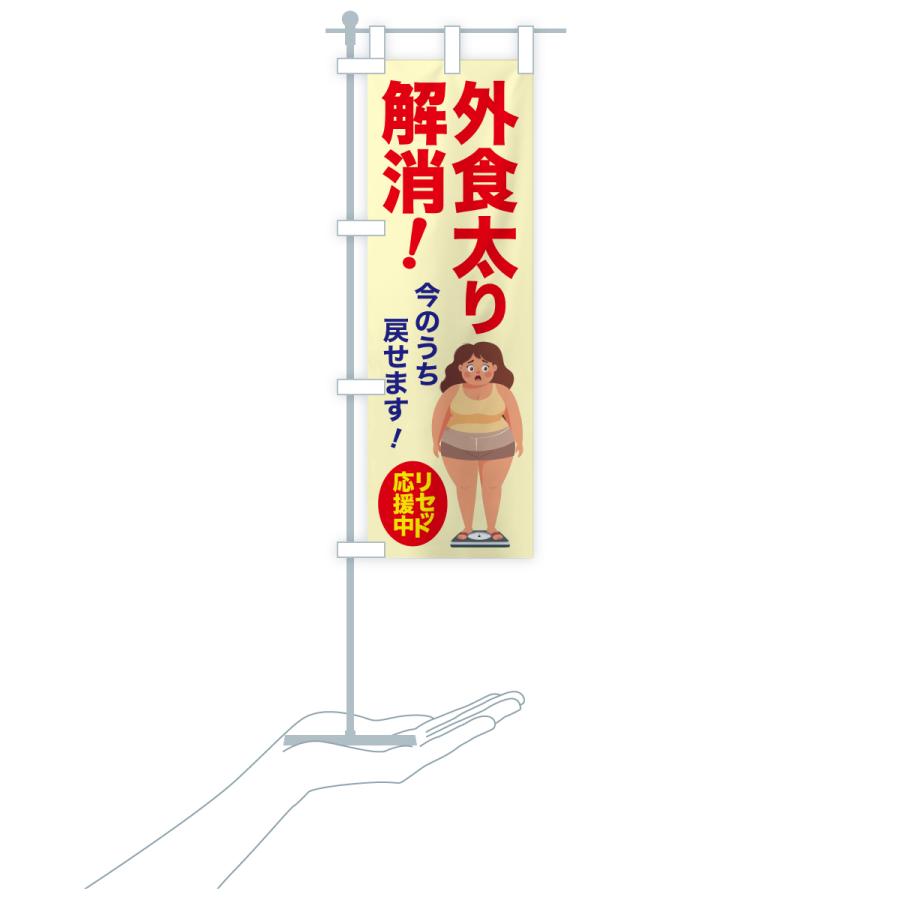 のぼり旗 外食太り解消・食べ過ぎ・体重増加・体重リセット |  | 16