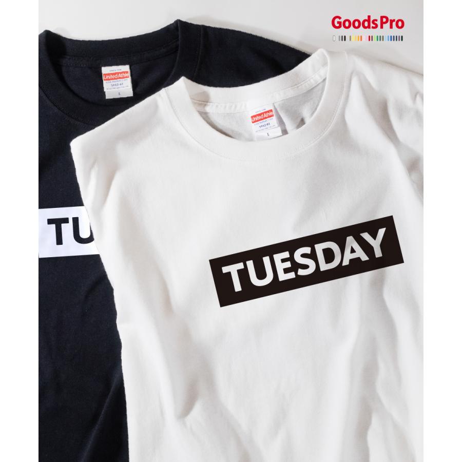 Tシャツ 曜日／火曜日 TUESDAY 発汗性の良い快適素材 ドライTシャツ