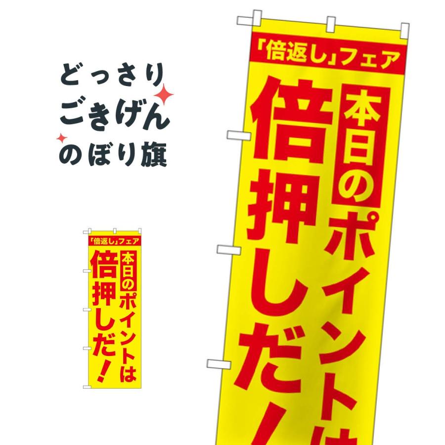 本日のポイントは倍押しだ のぼり旗 GNB-2369｜goods-pro