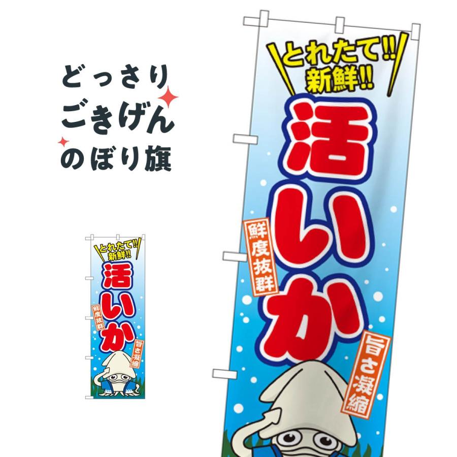 活いか のぼり旗 Snb 1543 Th7f のぼり旗 グッズプロ 通販 Yahoo ショッピング