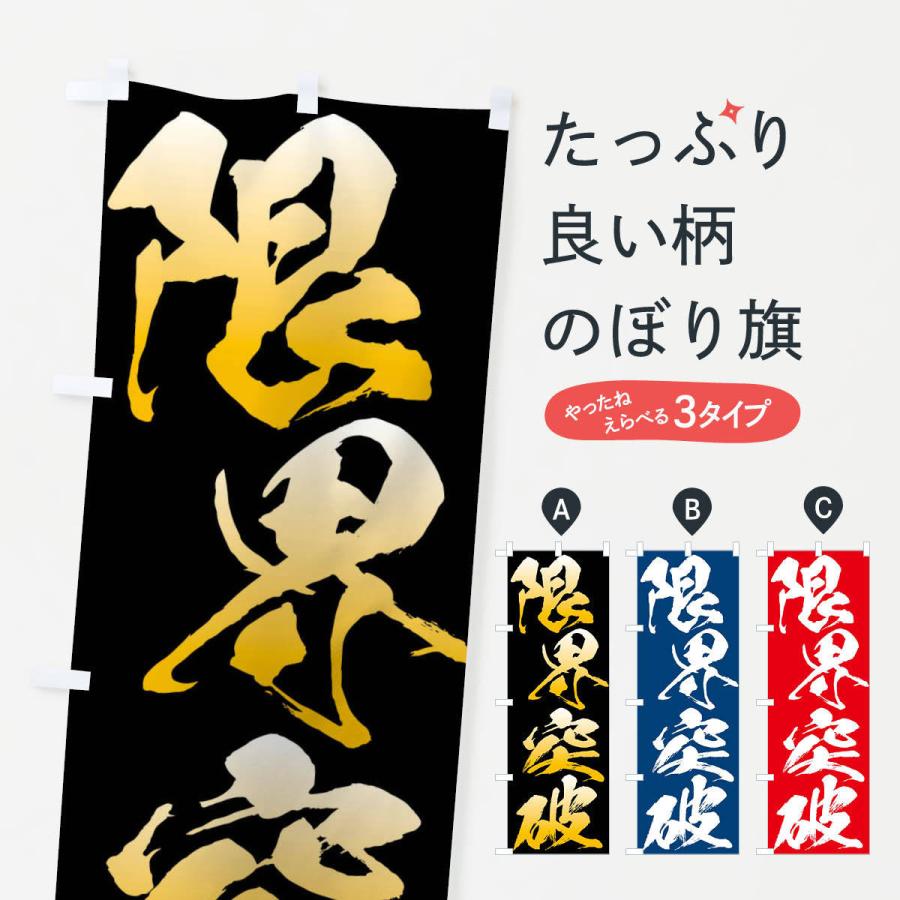 のぼり旗 限界突破・四字熟語 : のぼり旗 グッズプロ - 通販 - Yahoo