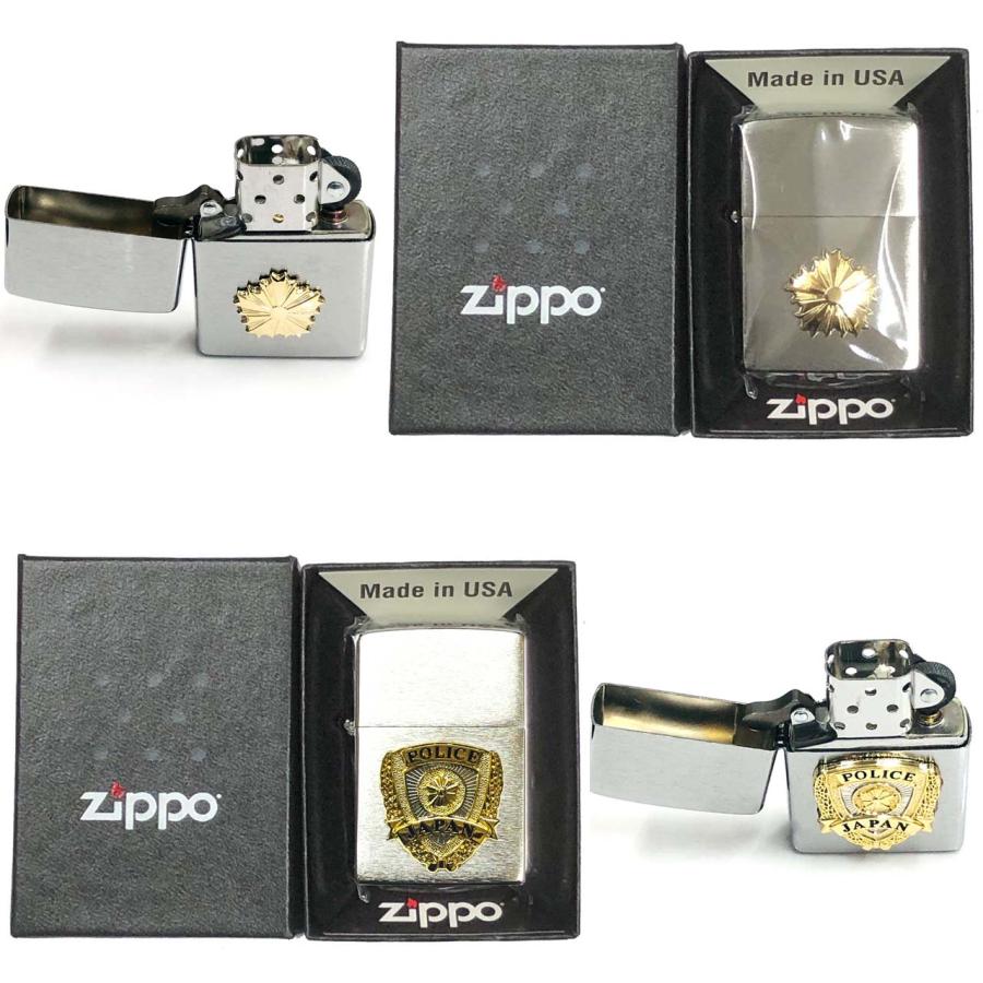 警察 雑貨 ZIPPO ジッポライター ブラッシュクローム仕上げ◇映画舞台