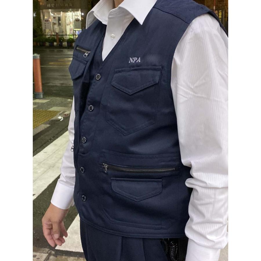警察グッズ　防寒ナイロンインナー 警察 アパレル 暖か特殊インナーベスト◇カラビナ/ジッパーグリップ付