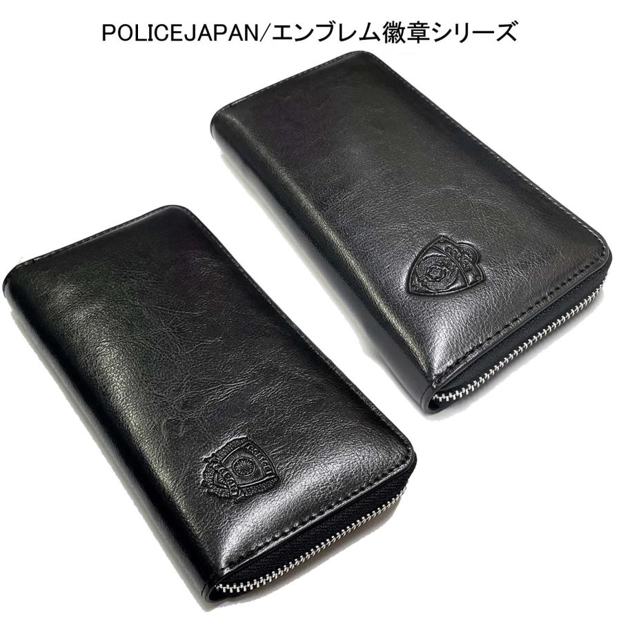 警察 POLICE グッズ徽章 エンブレム 牛革 財布 カード入れ : グッズ