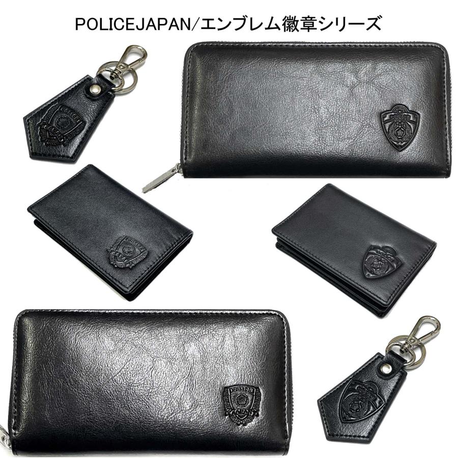 警察 POLICE グッズ徽章 エンブレム 牛革 財布 カード入れ : グッズ