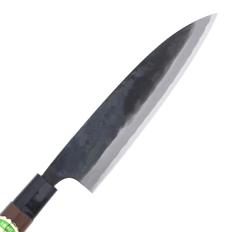 土佐刃物流通センター 黒打 サバキ包丁 クルミ柄 青1号鋼使用 165mm