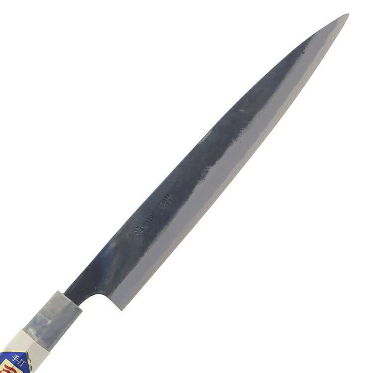 土佐刃物流通センター 黒打 柳刃包丁 マーブル柄 白1号鋼使用 210mm