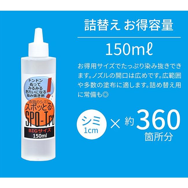 ハッシュ シミ抜き スポッとる 衣類 150ml : Goodsaniaマック土居店