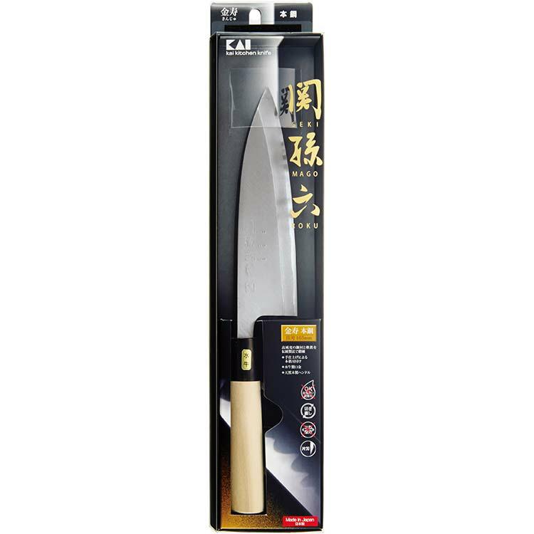 貝印 KAI 包丁 関孫六 金寿 本鋼 出刃 165mm 片刃 右利き 日本製