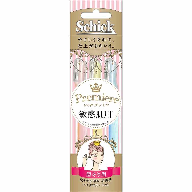 シック Schick プレミア 敏感肌用 まゆ用 Lディスポ 3本入 : Goodsania