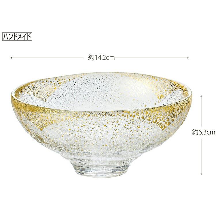 東洋佐々木ガラス お皿 金箔鉢 日本製 43220G ( 中鉢 鉢 器 碗 抹茶碗