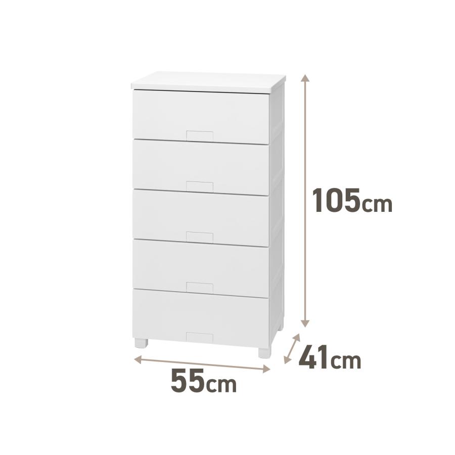天馬 チェスト Fits フィッツチェスト フルフラット 5段 幅55cm 約55×41×105cm 5505_15