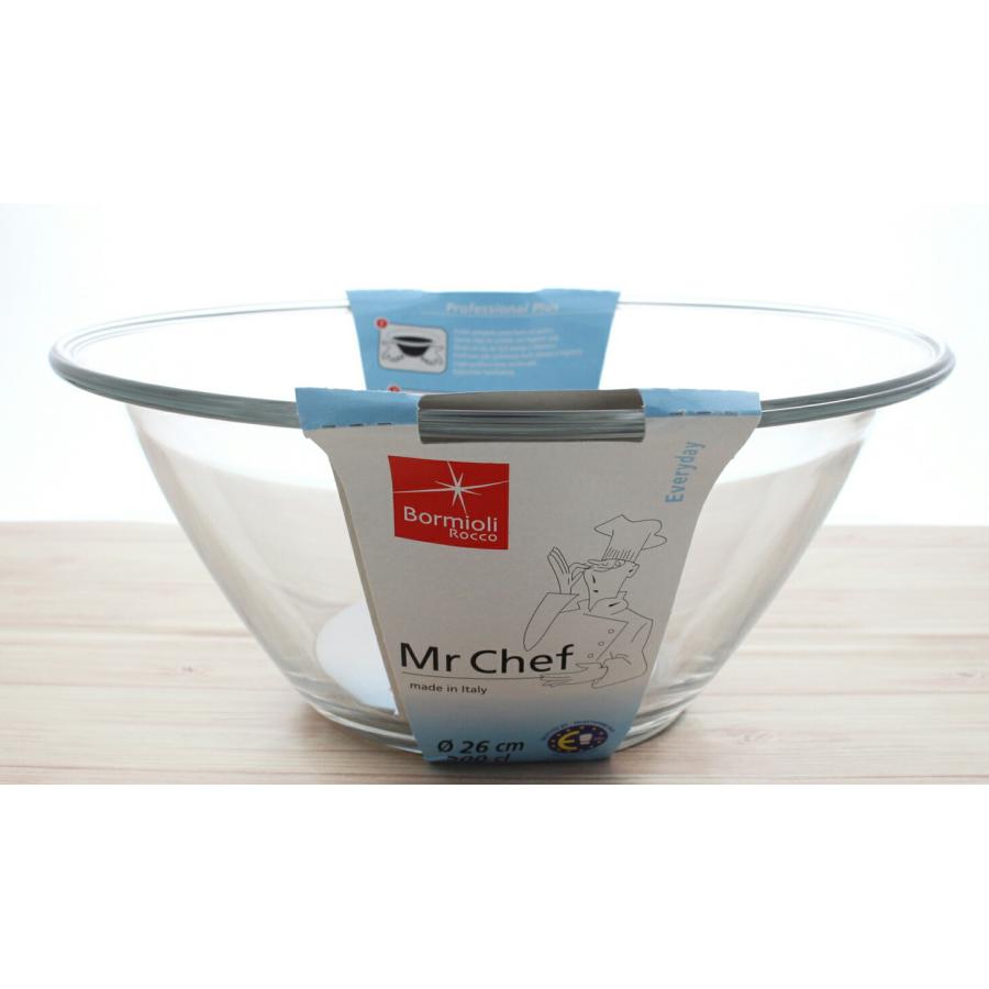 Bormioli Rocco Mr Chef Salatschüssel – Stapelbar, 22 Cm, Spülmaschinengeeignet