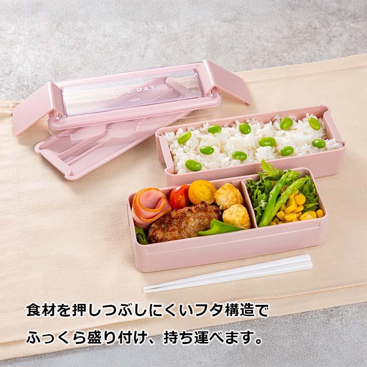 岩崎工業 弁当箱 イージーケアランチボックス2段 680ml 約18.2×7.4×8.4