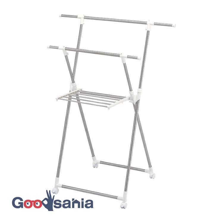 天馬 物干しスタンド 組立式 PORISH ポーリッシュ 伸縮式 室内物干し X