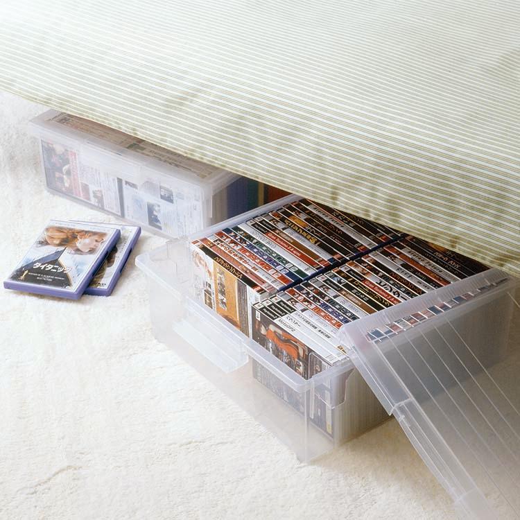天馬 収納ボックス DVDいれと庫 ワイド クリア 幅42.5×奥行46.5 天馬 収納ボックス DVDいれと庫 ワイド クリア 幅42.5×奥行46.5