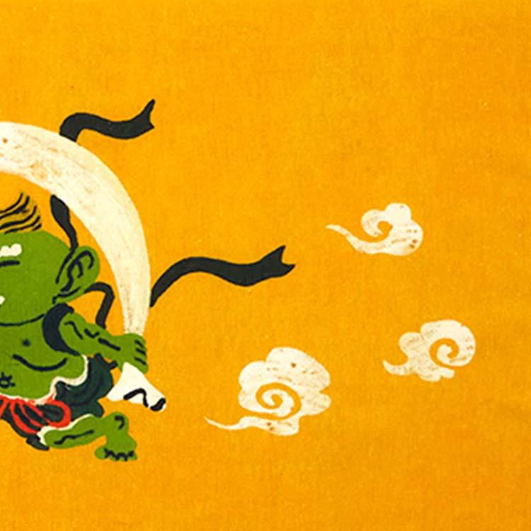 宮本 JIKAN STYLE 手ぬぐい ミヤモトコレクション ビリケン 風神雷神図