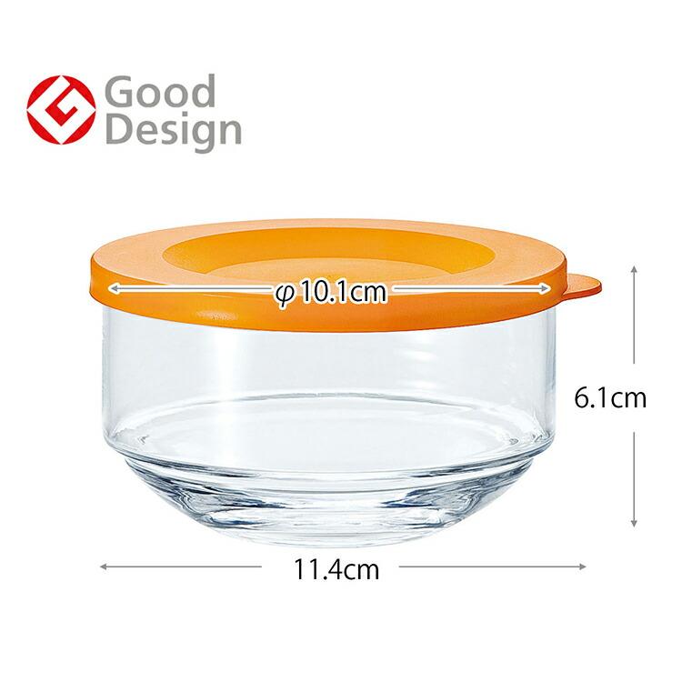 東洋佐々木ガラス 保存容器 マイデリカキーパー キーパー オレンジ