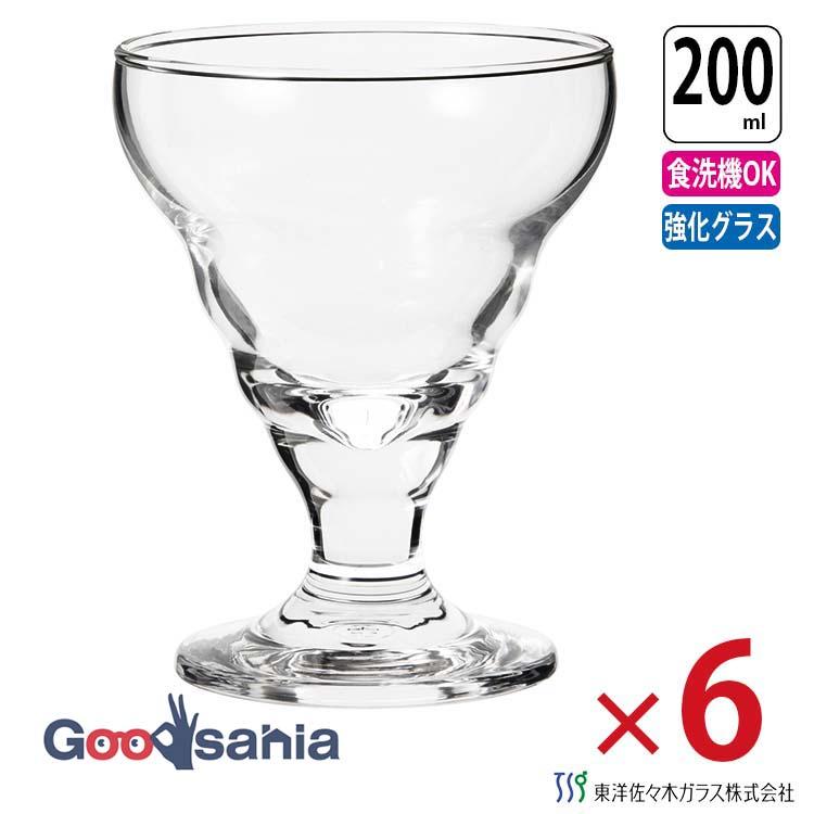 東洋佐々木ガラス パフェグラス パフェ 200ml 6個セット 日本製 食洗機