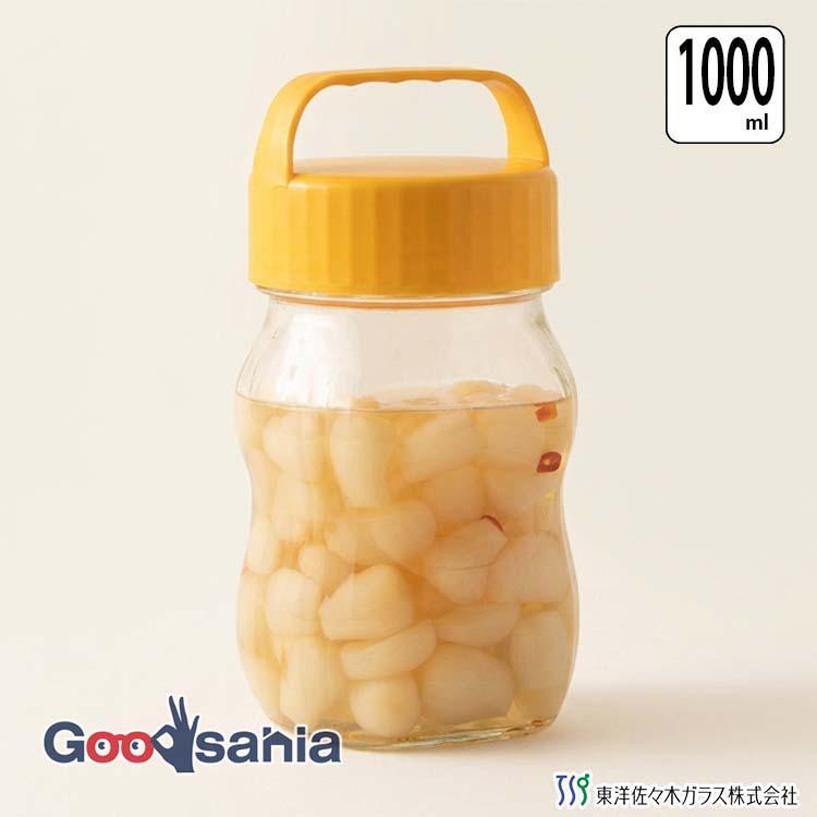 東洋佐々木ガラス 保存容器 漬け上手 らっきょう編 1L 1000ml 日本製