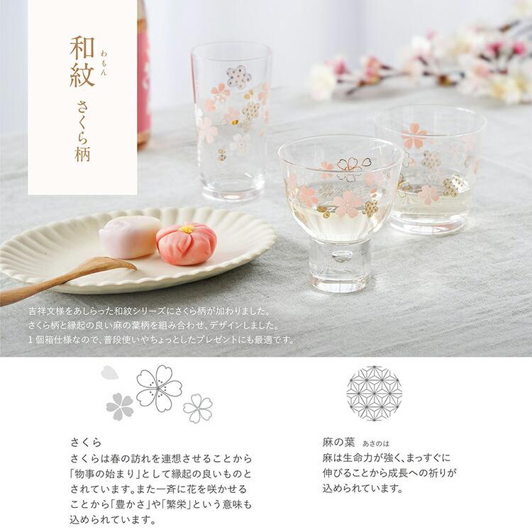 東洋佐々木ガラス 冷酒グラス 和紋さくら柄 杯 (広口) 日本製 (ケース販売) 約170ml 48個入 BT-20206-J423 食器、グラス、カトラリー 東洋佐々木ガラス 冷酒グラス 和紋 杯 菱柄 日本製 170ml BT-20206-J417