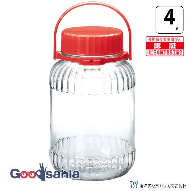 東洋佐々木ガラス 保存容器 果実酒びん 4リットル 5号 4000ml 日本製