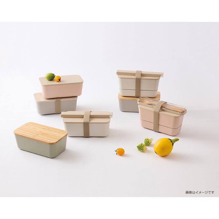 竹中 弁当箱 SUKITTO スキット 2段ランチ 日本製 グレー (上段)380ml