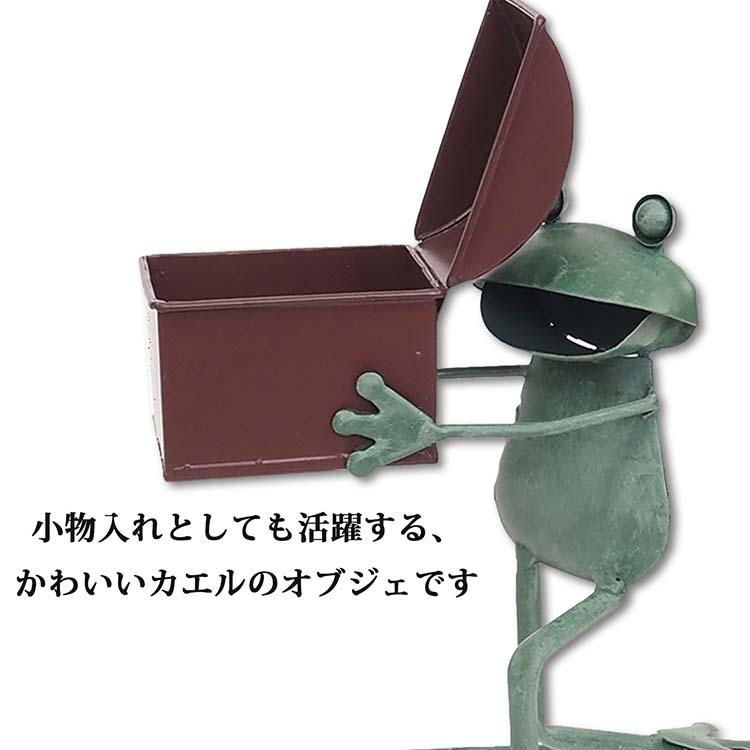 村田屋産業 置物 オブジェ カエル ギフトボックス 約13.5×23×25.5cm