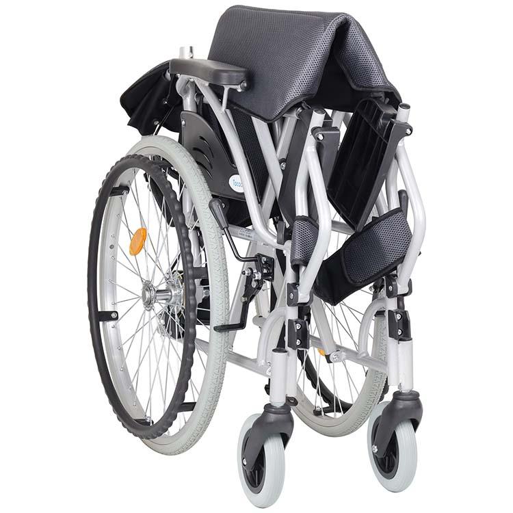 幸和製作所 車いす 自走式 背折れ 約61.5×97.5×90cm グレー WHS07-GY