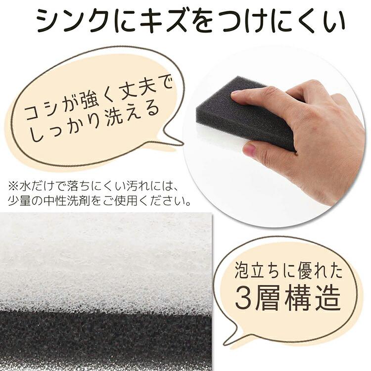 プラスワン クリーナー シンクを洗うスポンジ 日本製 10個セット