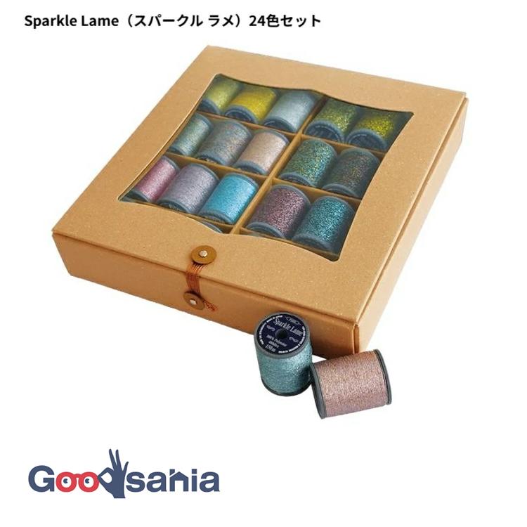 テスト フジックス FUJIX ミシン糸 手縫い糸 スパークルラメ 150m 24色紙箱セット | 