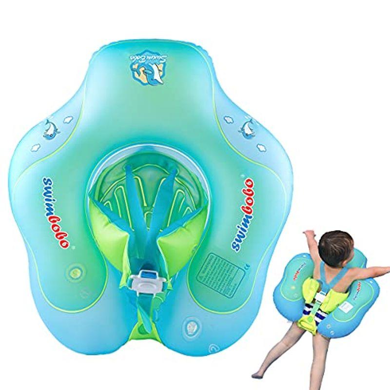 子供用 浮き輪 ベビー 赤ちゃん うきわ 浮輪 スイミングリング フロート 知育用具 水泳補助具 シートベルト付き ハンドポンプ付き プール