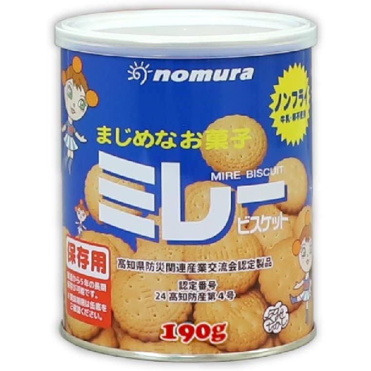 ミレービスケット 保存 缶 190g 1缶 長期保存 野村煎豆加工店 高知県産