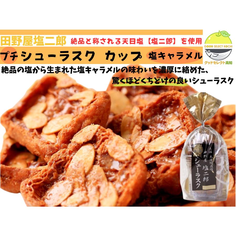 田野屋塩二郎 塩キャラメル シューラスク カップ 54g×1 ラスク 天日塩