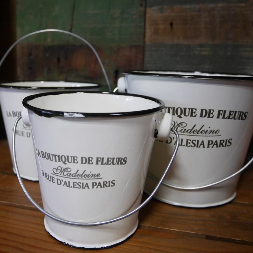 バケツ 3個セット インテリア アンティーク : アメリカン雑貨のグッズ