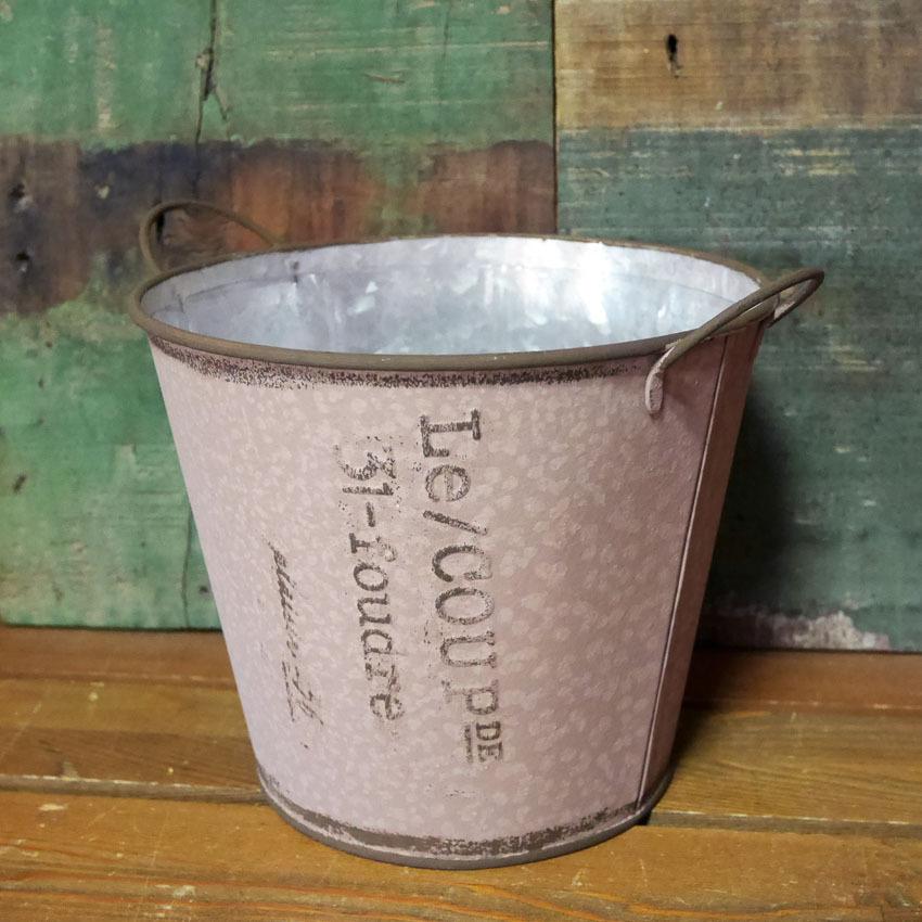 ルクープスリー ラウンド ブリキポット S バケツ : アメリカン