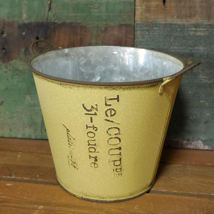 ルクープスリー ラウンド ブリキポット S バケツ : アメリカン